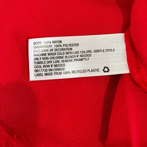 NEW Xhilaration Boho Love Liberty Embroidered Drop Waist Flutter Floral Sundress - Picture 12 of 16